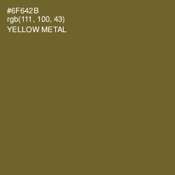 #6F642B - Yellow Metal Color Image
